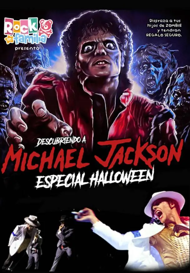 Cartel de Rock en familia – Descubriendo a Michael Jackson. Especial Halloween