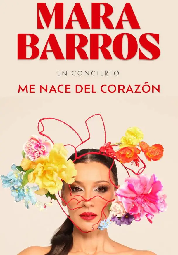 Cartel de Me Nace Del Corazón. Mara Barros