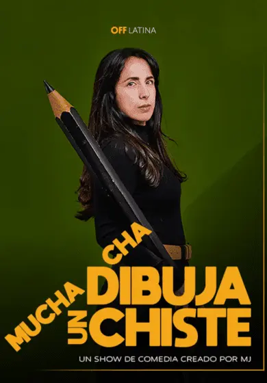 Cartel de Muchacha, dibuja un chiste