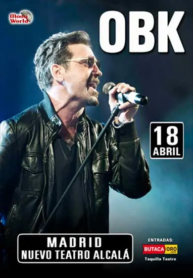 Cartel de OBK en concierto