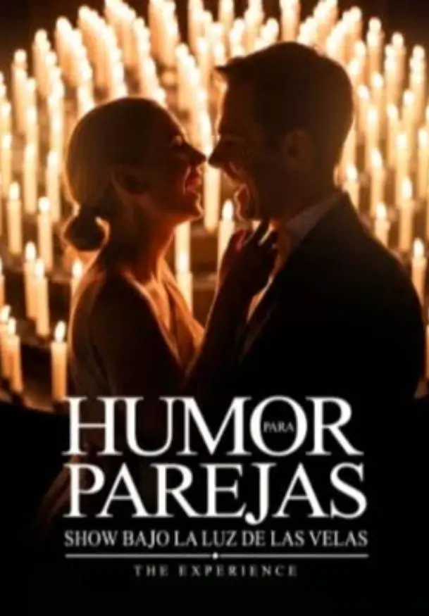Cartel de Humor para Parejas - Show Bajo la luz de la Velas