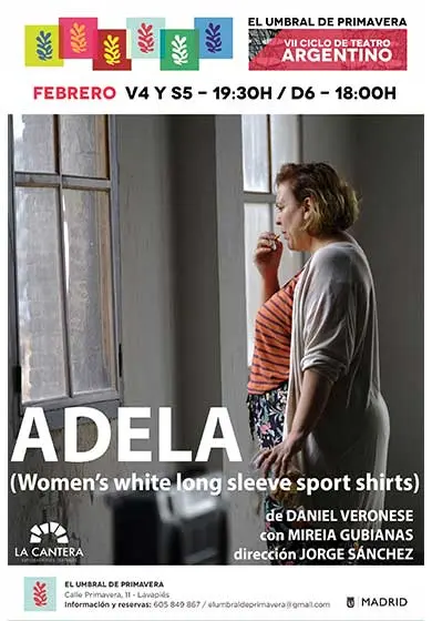 Cartel de Adela (Women’s white long sleeve sport shirts)