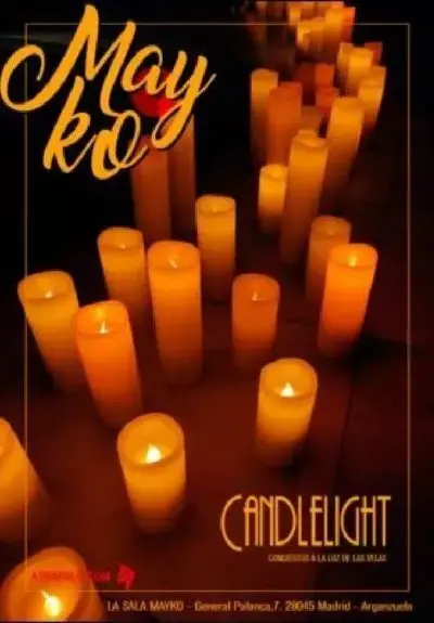 Cartel de Mayko Concerts: Bandas sonoras a la luz de las velas