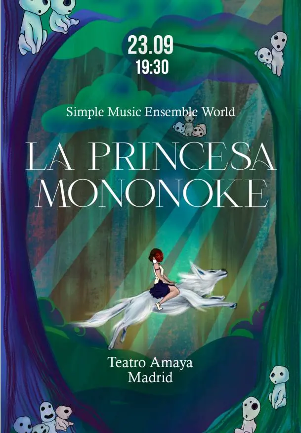 Cartel de La princesa Mononoke. Simple Music Ensemble World