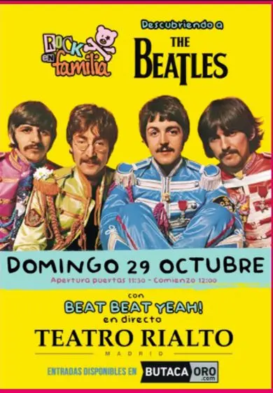 Cartel de Rock en familia: The Beatles