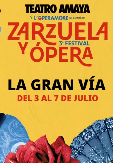Cartel de Festival de zarzuela y ópera: La Gran Vía