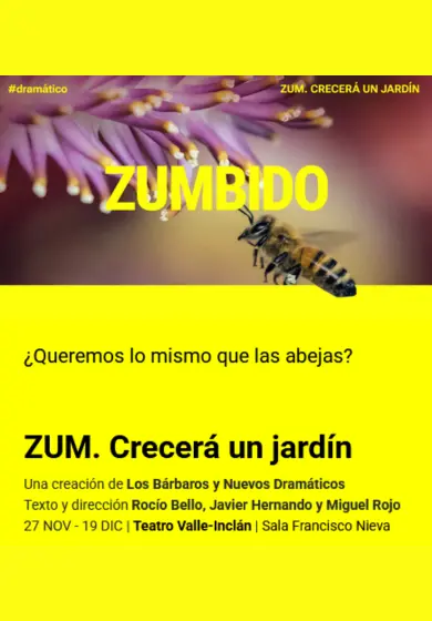 Cartel de ZUM. Crecerá un jardín