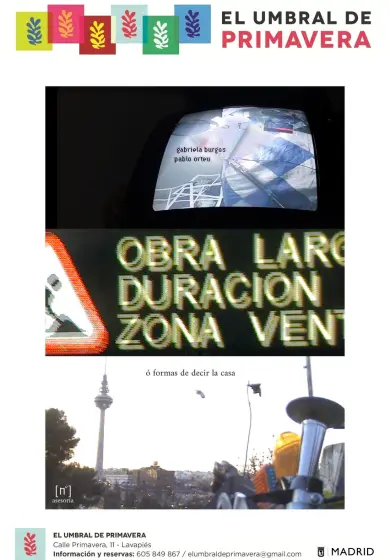 Cartel de OBRA DURACIÓN ZONA o formas de decir la casa