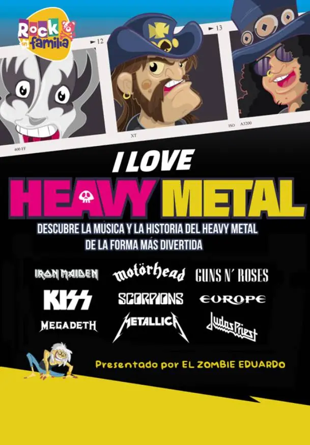 Cartel de Rock en familia – I love heavy metal