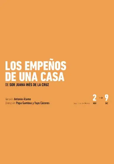 Cartel de Los empeños de una casa