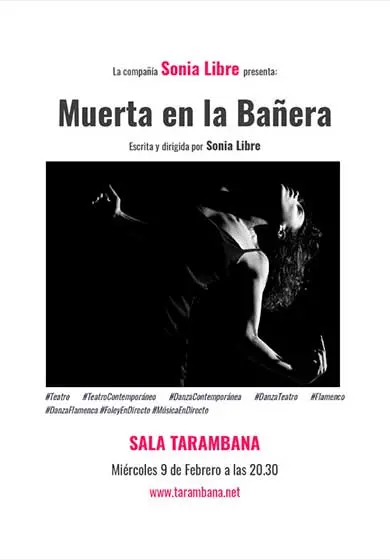 Cartel de Muerta en la bañera