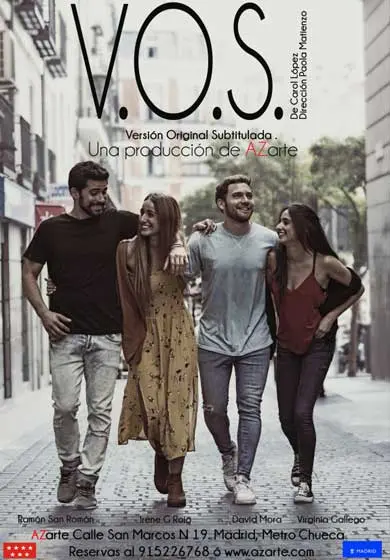 Cartel de V.O.S. (Versión Original Subtitulada)