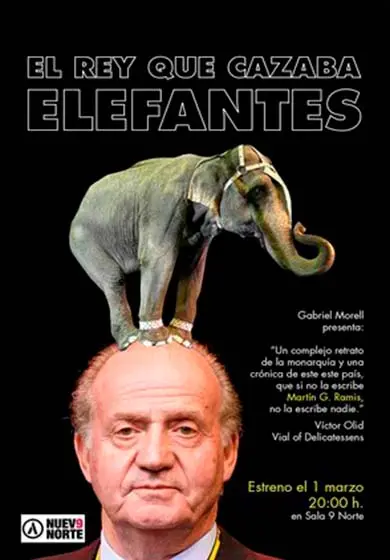Cartel de El rey que cazaba elefantes