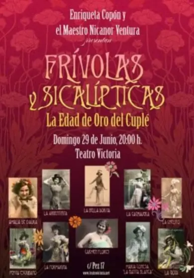 Cartel de Frívolas y sicalípticas: la edad de oro del cuplé