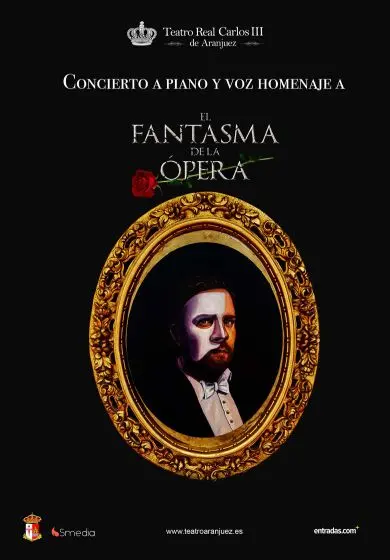 Cartel de Concierto a Piano y Voz Homenaje a El Fantasma de la Ópera