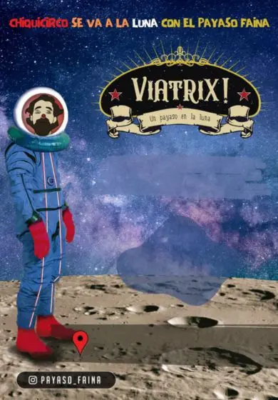 Cartel de Viatrix! Un payaso en la luna