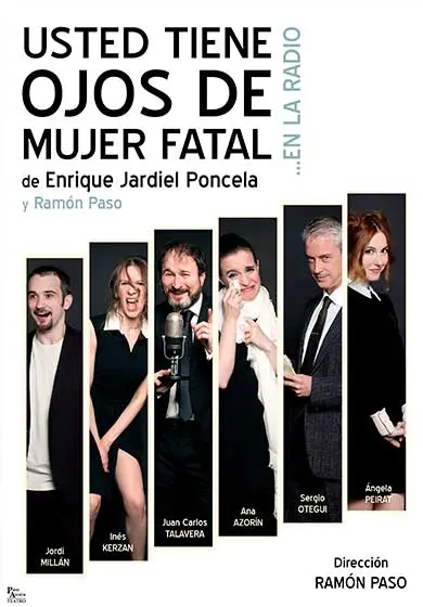 Cartel de Usted tiene ojos de mujer fatal... en la radio