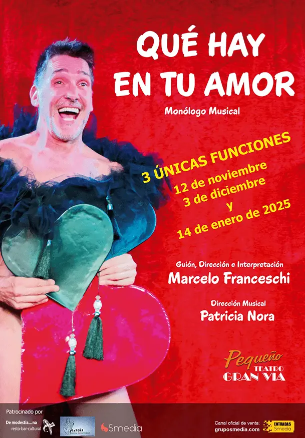 Cartel de Qué hay en tu amor - Marcelo Franceschi