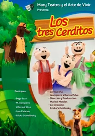 Cartel de Marisol Morales: Los tres cerditos