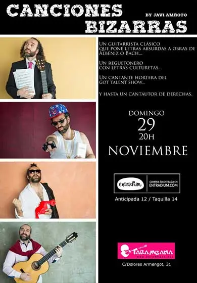 Cartel de Canciones bizarras