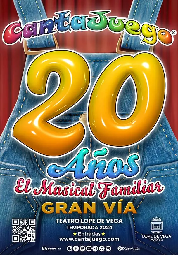 Cartel de CantaJuego 20 años - El Musical Familiar