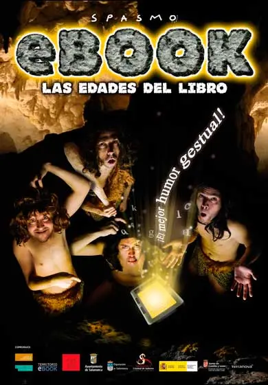 Cartel de E-book. Las edades del libro