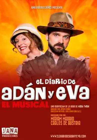 Cartel de El diario de Adán y Eva, el musical