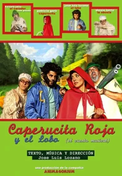 Cartel de Caperucita Roja y el lobo