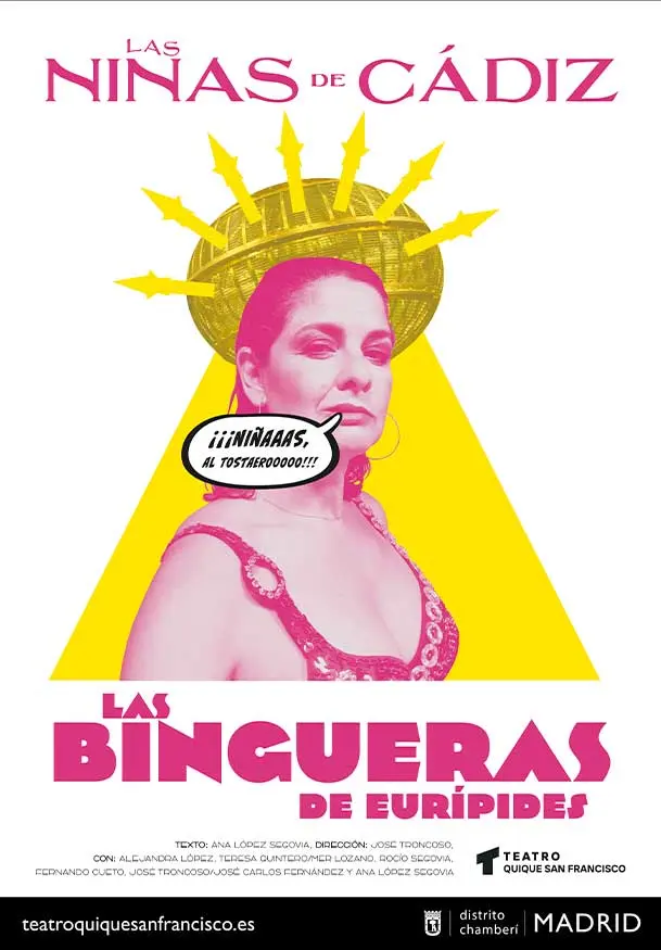 Cartel de Las bingueras de Eurípides