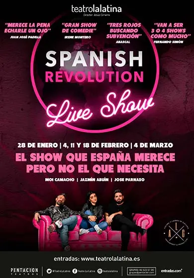 Cartel de Spanish Revolution Live Show