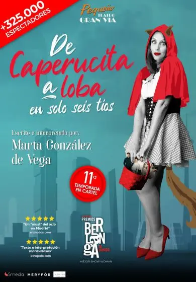 Cartel de De Caperucita a loba en solo seis tíos