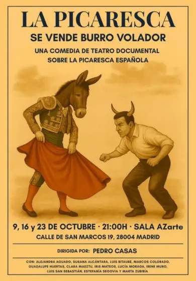 Cartel de La Picaresca, se vende burro volador