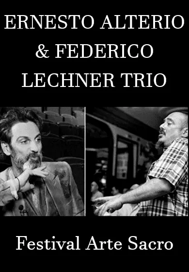 Cartel de Ernesto Alterio y Federico Lechner trío