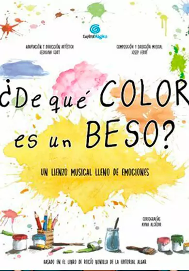 Cartel de ¿De qué color es un beso? - Espiral Mágica