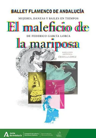Cartel de Ballet Flamenco de Andalucía: El maleficio de la mariposa