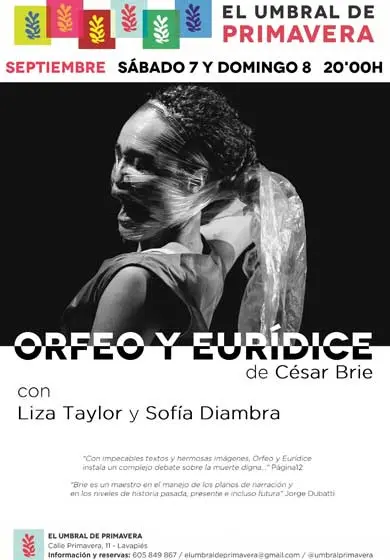 Cartel de Orfeo y Eurídice