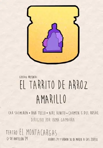 Cartel de Giocana Teatro: El tarrito de arroz amarillo