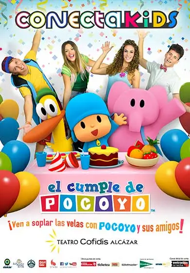 Cartel de Conecta Kids: el cumple de Pocoyó