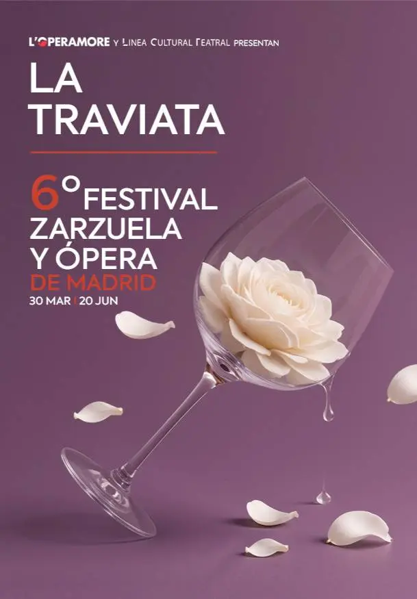 Cartel de VI Festival zarzuela y ópera de Madrid. La Traviata