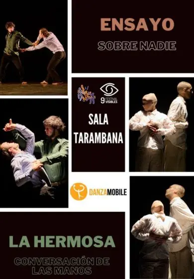 Cartel de Ensayo sobre nadie y La hermosa conversación de las manos