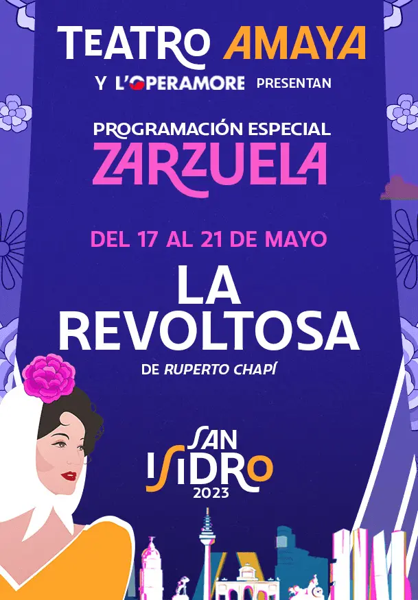 Cartel de Zarzuela San Isidro 2023: La Revoltosa