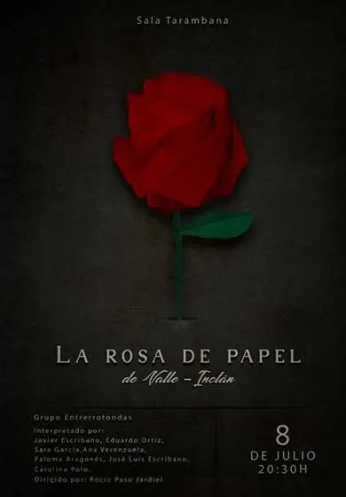 Cartel de La rosa de papel