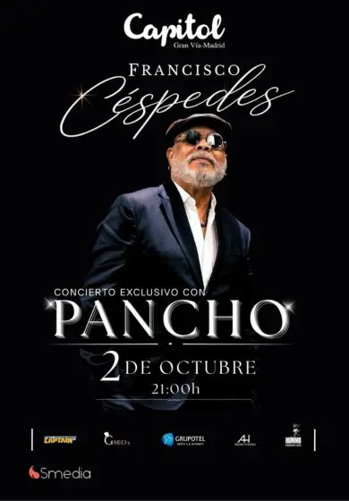 Cartel de Pancho Céspedes en concierto