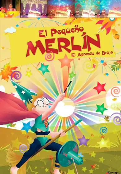 Cartel de El pequeño Merlín, el aprendiz de Brujo