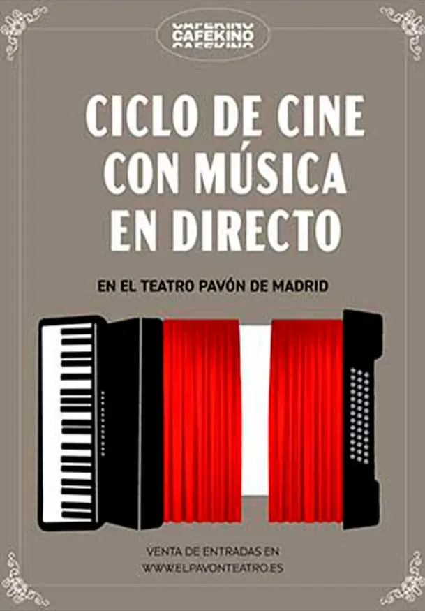 Cartel de Ciclo de cine con música en directo
