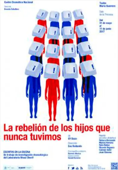 Cartel de La rebelión de los hijos que nunca tuvimos (Escritos en la escena)