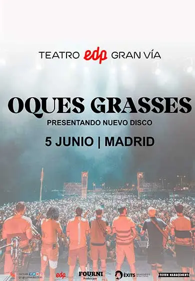 Cartel de Oques grasses en concierto