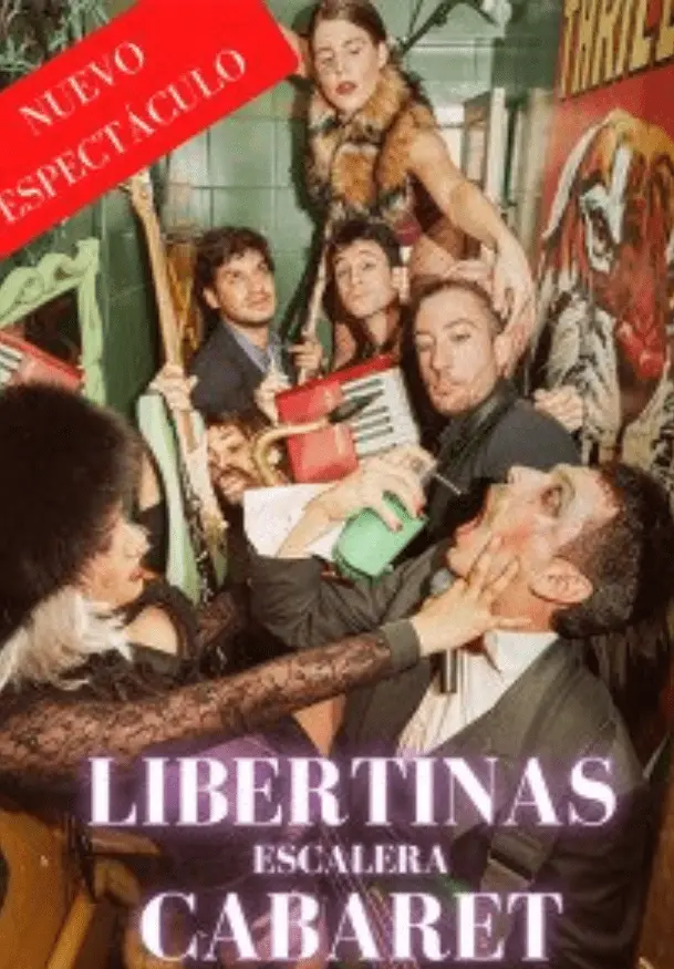 Cartel de Libertinas escalera cabaret