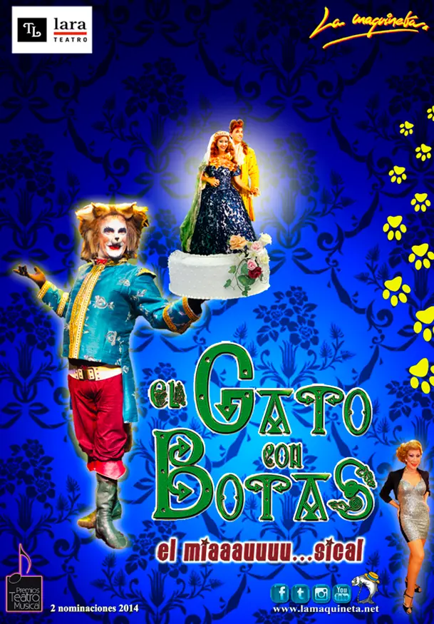 Cartel de El Gato con Botas...el miaaauuu-sical