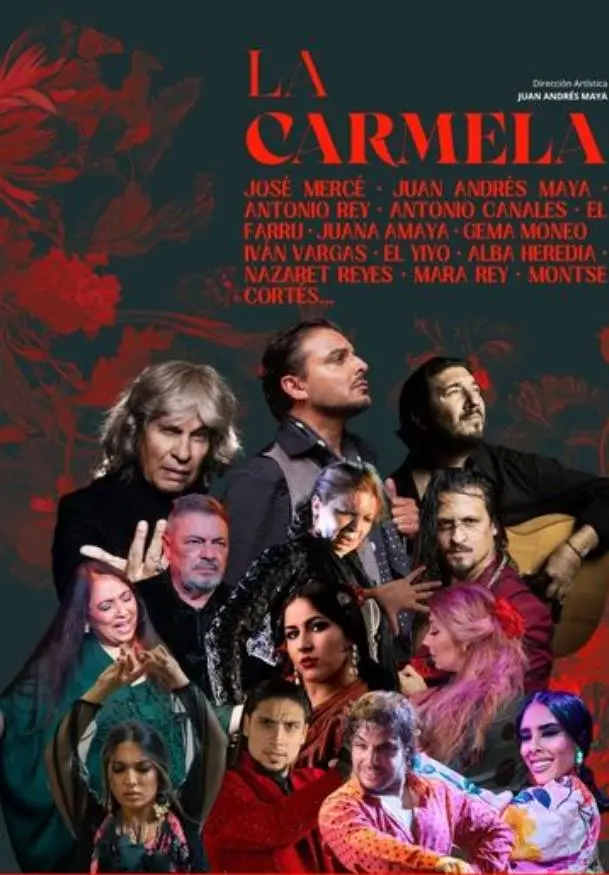 Cartel de V Aniversario del Tablao Flamenco La Carmela